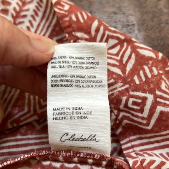 CLEOBELLA Joely Midi Dress Organic Cotton Southwestern Boho Print Rust Copper M - Picture 13 of 13